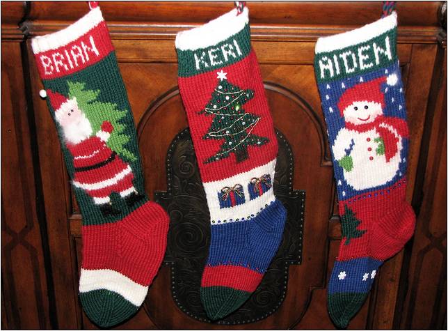 Knitted Christmas Stocking Patterns 1950s